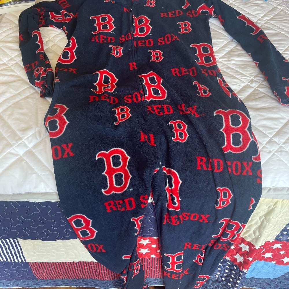 Boston Red Sox footed pajamas